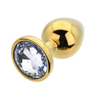 Toosh Gold Metal Butt Plug Large (Clear Stone) – Jewel-Accented Butt Plug > Anal Range > Jewel Butt Plugs