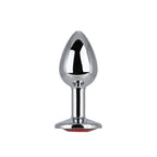 Toosh Silver Small Metal Butt Plug (Red Stone) – Jewel-Embellished Butt Plug Default Title > Anal Range > Jewel Butt Plugs