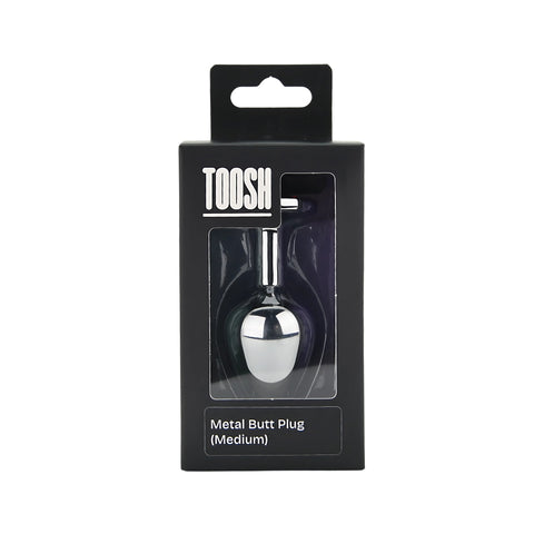Toosh Silver Medium Metal Butt Plug (Red Stone) – Smooth Temperature Play Butt Plug > Anal Range > Jewel Butt Plugs