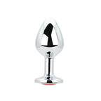 Toosh Round Gem Metal Butt Plug – Gold or Silver Finish with Jewelled Base (Small, Medium, Large) > Anal Range > Jewel Butt Plugs