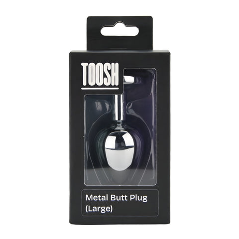 Toosh Silver Metal Butt Plug Large (Red Stone) – Smooth Large Butt Plug > Anal Range > Jewel Butt Plugs