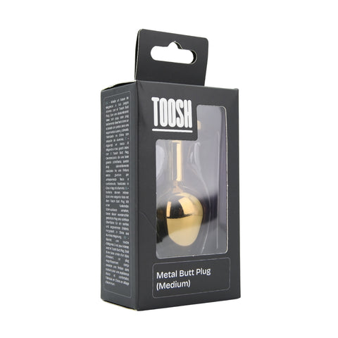 Toosh Gold Metal Butt Plug Medium (Red Stone) – Medium Metal Butt Plug > Anal Range > Jewel Butt Plugs