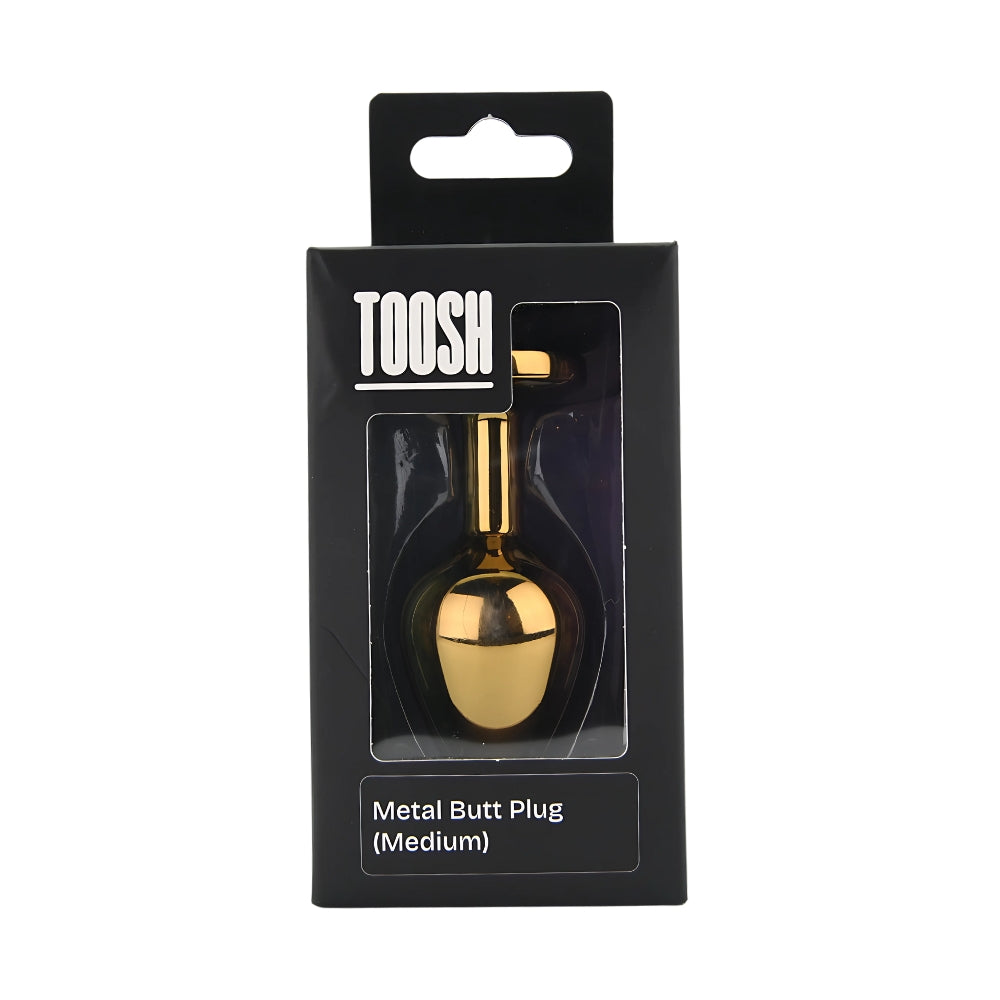 Toosh Gold Metal Butt Plug Medium (Red Stone) – Medium Metal Butt Plug > Anal Range > Jewel Butt Plugs