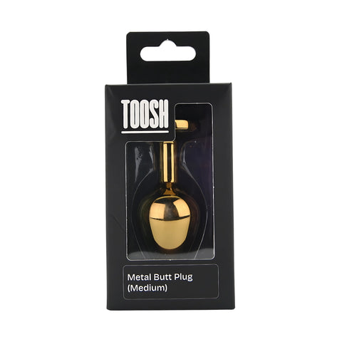 Toosh Gold Metal Butt Plug Medium (Red Stone) – Medium Metal Butt Plug > Anal Range > Jewel Butt Plugs