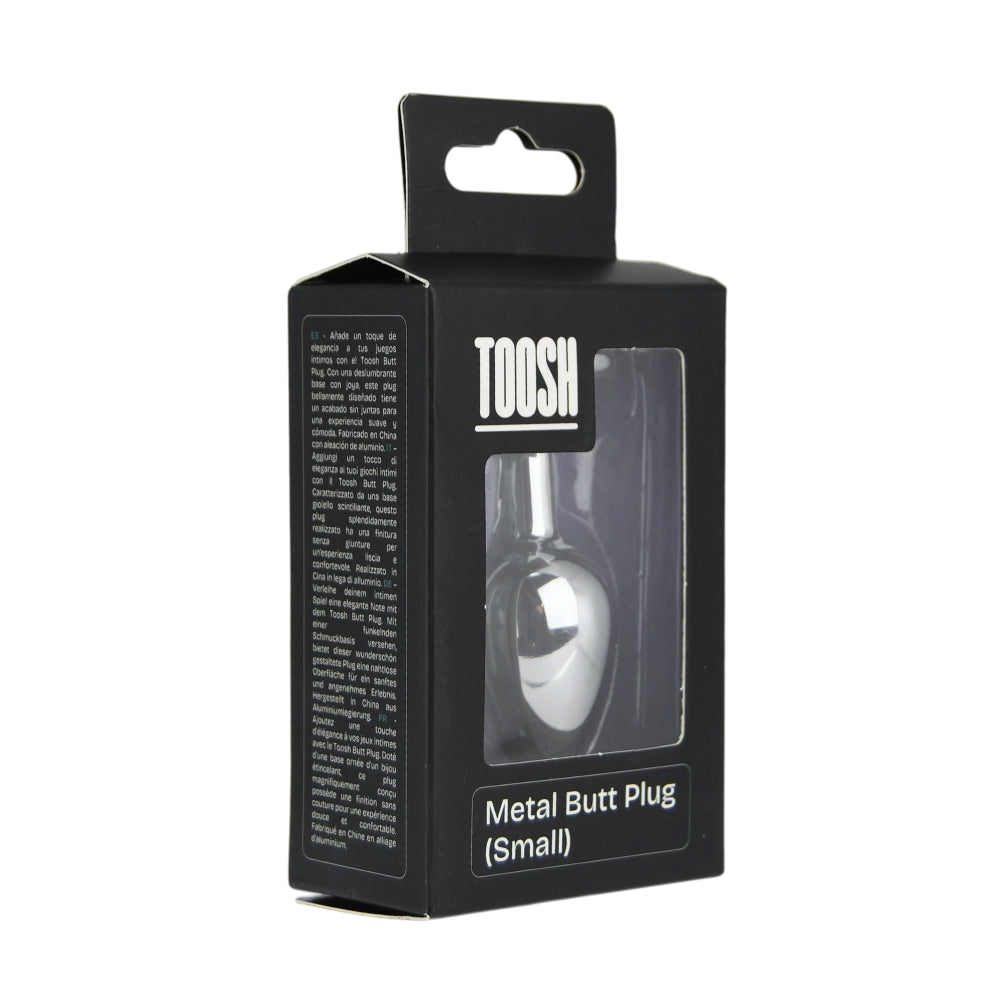 Toosh Silver Metal Butt Plug Small (Pink Stone) – Smooth Beginners Butt Plug > Anal Range > Jewel Butt Plugs