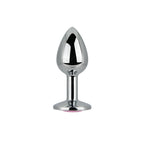 Toosh Silver Metal Butt Plug Small (Pink Stone) – Smooth Beginners Butt Plug Default Title > Anal Range > Jewel Butt Plugs