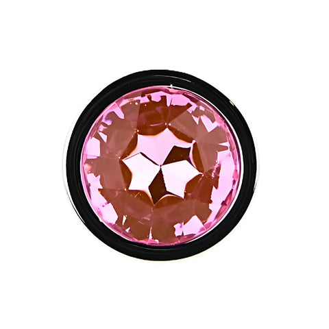 Toosh Silver Metal Butt Plug Medium (Pink Stone) – Medium Metal Butt Plug > Anal Range > Jewel Butt Plugs