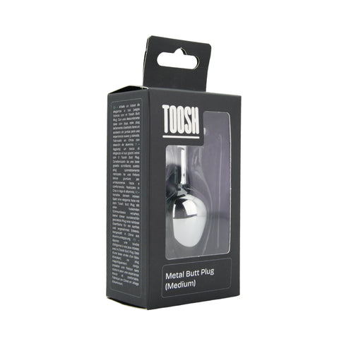 Toosh Silver Metal Butt Plug Medium (Pink Stone) – Medium Metal Butt Plug > Anal Range > Jewel Butt Plugs