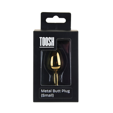 Toosh Gold Small Metal Butt Plug (Pink Stone) – Smooth Temperature Play Butt Plug > Anal Range > Jewel Butt Plugs