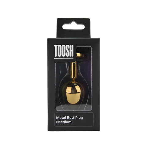 Toosh Gold Metal Butt Plug Medium (Pink Stone) – Medium Metal Butt Plug > Anal Range > Jewel Butt Plugs
