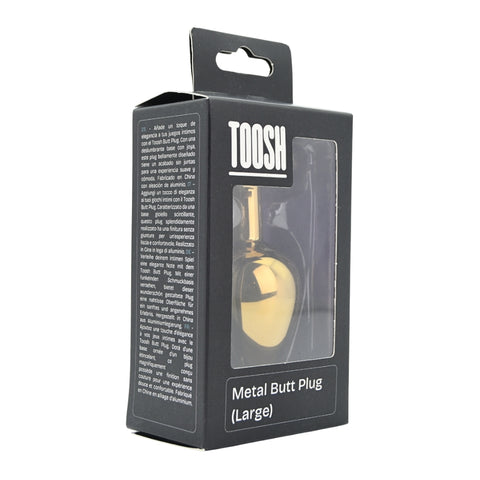 Toosh Gold Metal Butt Plug Large (Pink Stone) – Jewelled Large Butt Plug > Anal Range > Jewel Butt Plugs