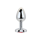 Toosh Heart Shaped Silver Small Butt Plug with Red Stone Jewel Default Title > Anal Range > Jewel Butt Plugs