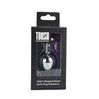 Toosh Heart Shaped Medium Silver Butt Plug with Red Stone Jewel > Anal Range > Jewel Butt Plugs