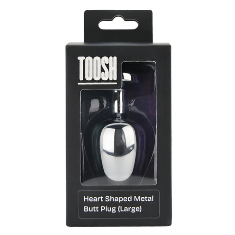 Toosh Heart Shaped Silver with Red Stone Large – Jewelled Large Butt Plug > Anal Range > Jewel Butt Plugs