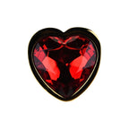 Toosh Heart Shaped Gold 2.8 Inch with Red Stone Small – Jewelled Small Butt Plug > Anal Range > Jewel Butt Plugs