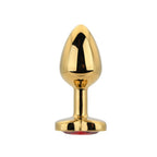 Toosh Heart Shaped Gold 2.8 Inch with Red Stone Small – Jewelled Small Butt Plug Default Title > Anal Range > Jewel Butt Plugs