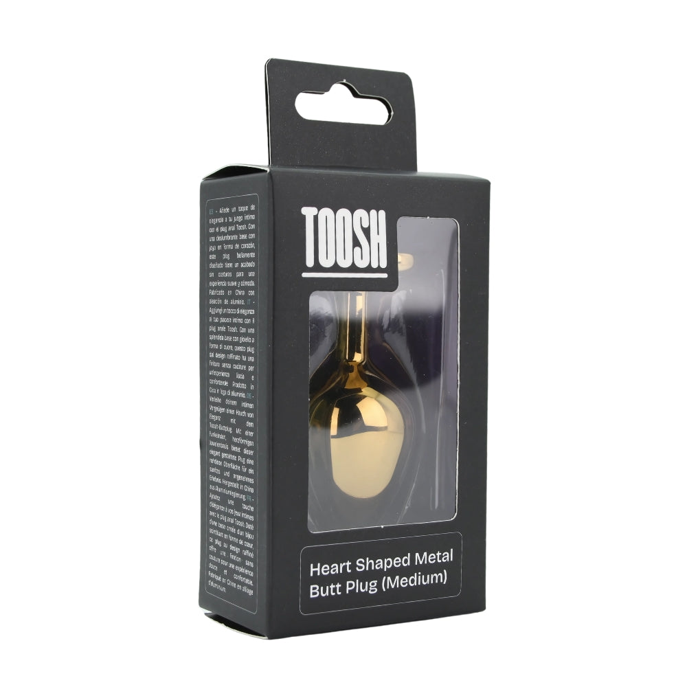 Toosh Heart Shaped Gold with Red Stone Medium – Jewelled Butt Plug > Anal Range > Jewel Butt Plugs