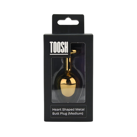 Toosh Heart Shaped Gold with Red Stone Medium – Jewelled Butt Plug > Anal Range > Jewel Butt Plugs