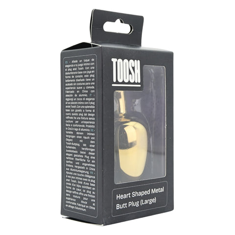 Toosh Heart Shaped Gold with Red Stone Large – Jewelled Large Butt Plug > Anal Range > Jewel Butt Plugs