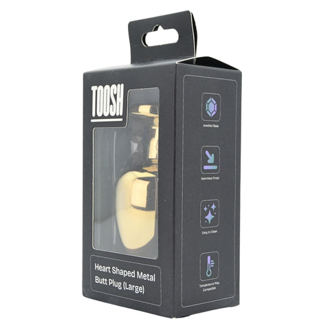 Toosh Heart Shaped Gold with Red Stone Large – Jewelled Large Butt Plug > Anal Range > Jewel Butt Plugs