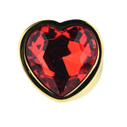 Toosh Heart Shaped Gold with Red Stone Large – Jewelled Large Butt Plug > Anal Range > Jewel Butt Plugs