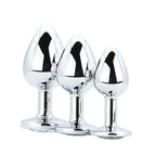 Toosh Metal Butt Plug Set of 3 – Small, Medium, Large Jewelled Base Butt Plugs > Anal Range > Butt Plug Kits