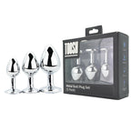 Toosh Metal Butt Plug Set of 3 – Small, Medium, Large Jewelled Base Butt Plugs > Anal Range > Butt Plug Kits