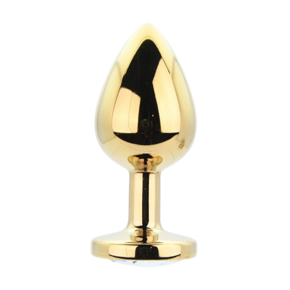 Toosh Metal Butt Plug Set of 3 (Gold) – Jewelled Base Smooth Surface Butt Plug Set > Anal Range > Jewel Butt Plugs