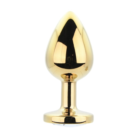 Toosh Metal Butt Plug Set of 3 (Gold) – Jewelled Base Smooth Surface Butt Plug Set > Anal Range > Jewel Butt Plugs