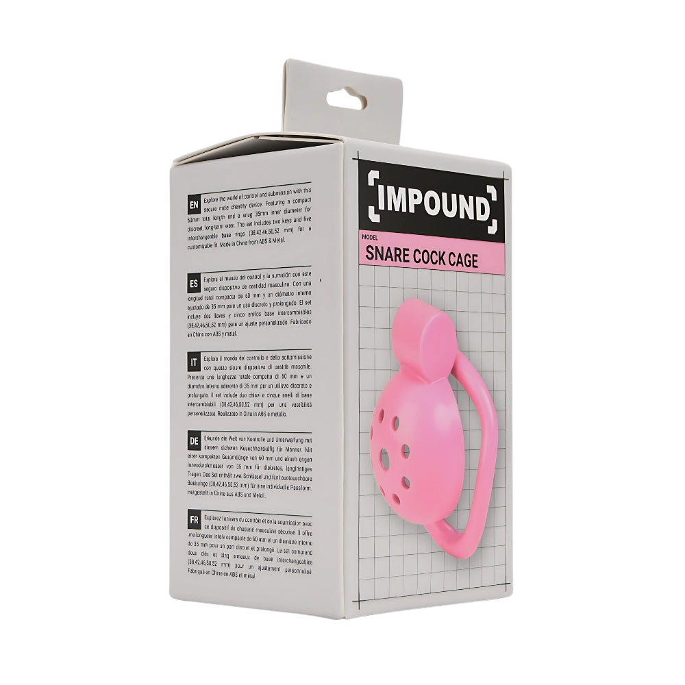 Impound Snare – Male Chastity Cage with Multiple Base Rings > Bondage Gear > Male Chastity