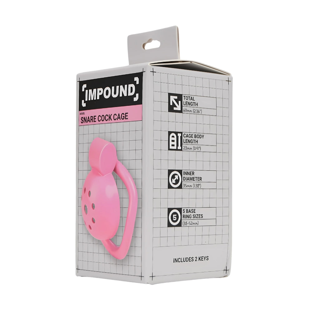 Impound Snare – Male Chastity Cage with Multiple Base Rings > Bondage Gear > Male Chastity