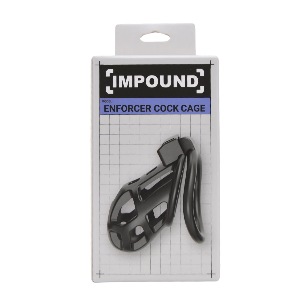 Impound Enforcer (Black) Male Chastity Device – Cock Cage with Multiple Base Ring Sizes > Bondage Gear > Male Chastity