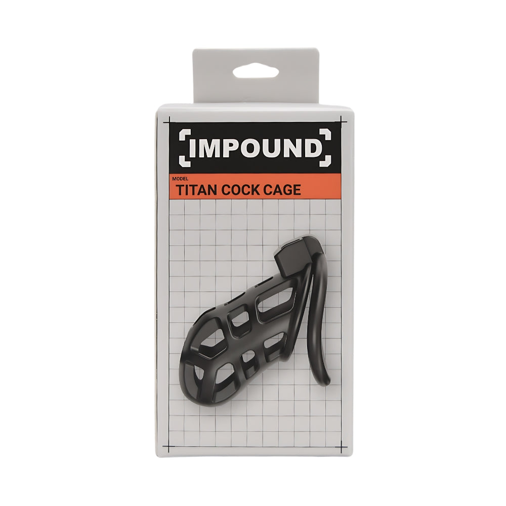 Impound Titan (Black) – Chastity Cage with Multiple Base Rings > Bondage Gear > Male Chastity