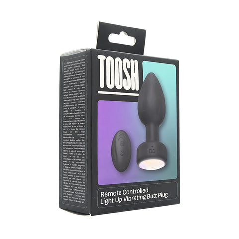 Toosh Remote Controlled Light Up Vibrating Butt Plug – Remote-Controlled Vibrating Butt Plug Butt Plugs - Vibrating
