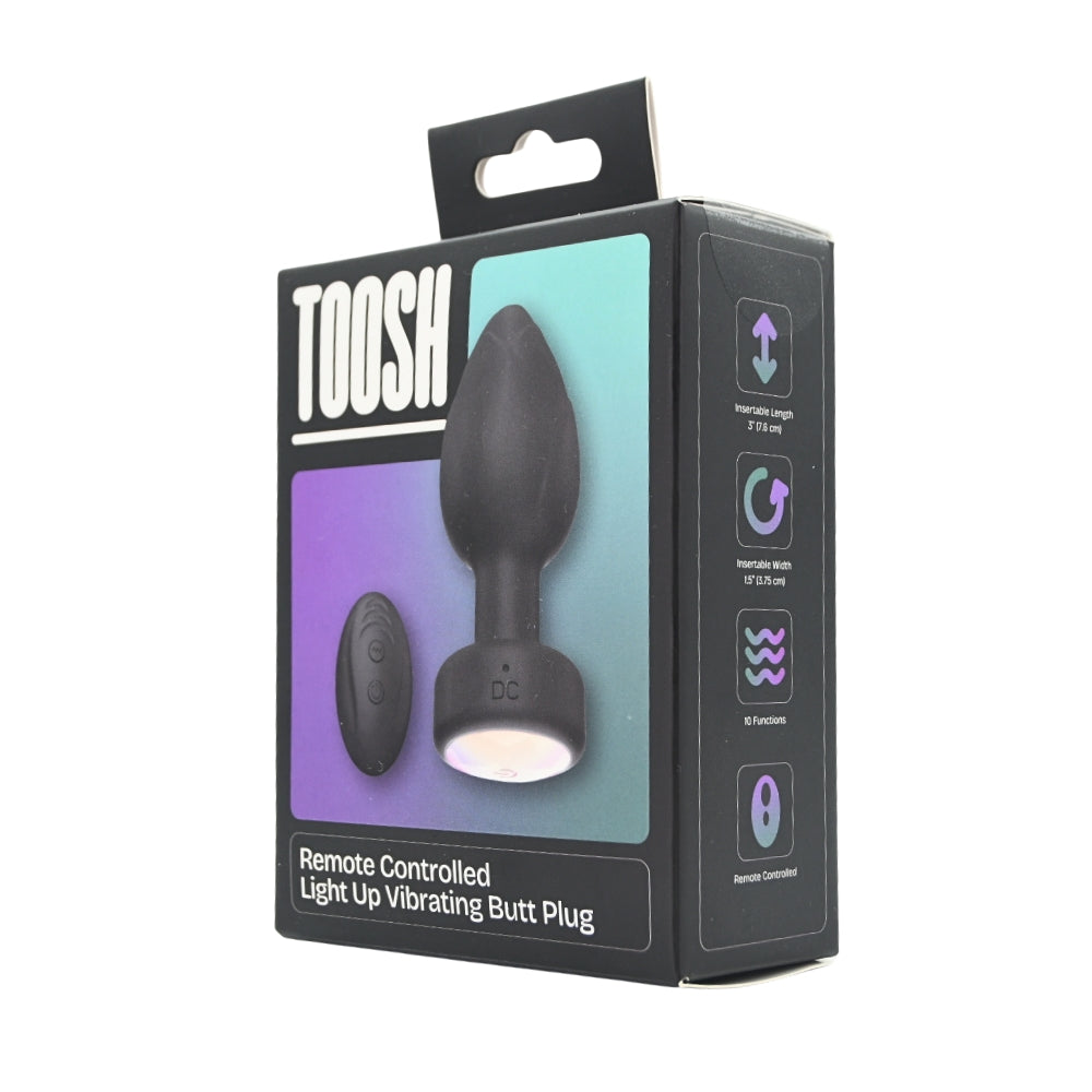 Toosh Remote Controlled Light Up Vibrating Butt Plug – Remote-Controlled Vibrating Butt Plug Butt Plugs - Vibrating