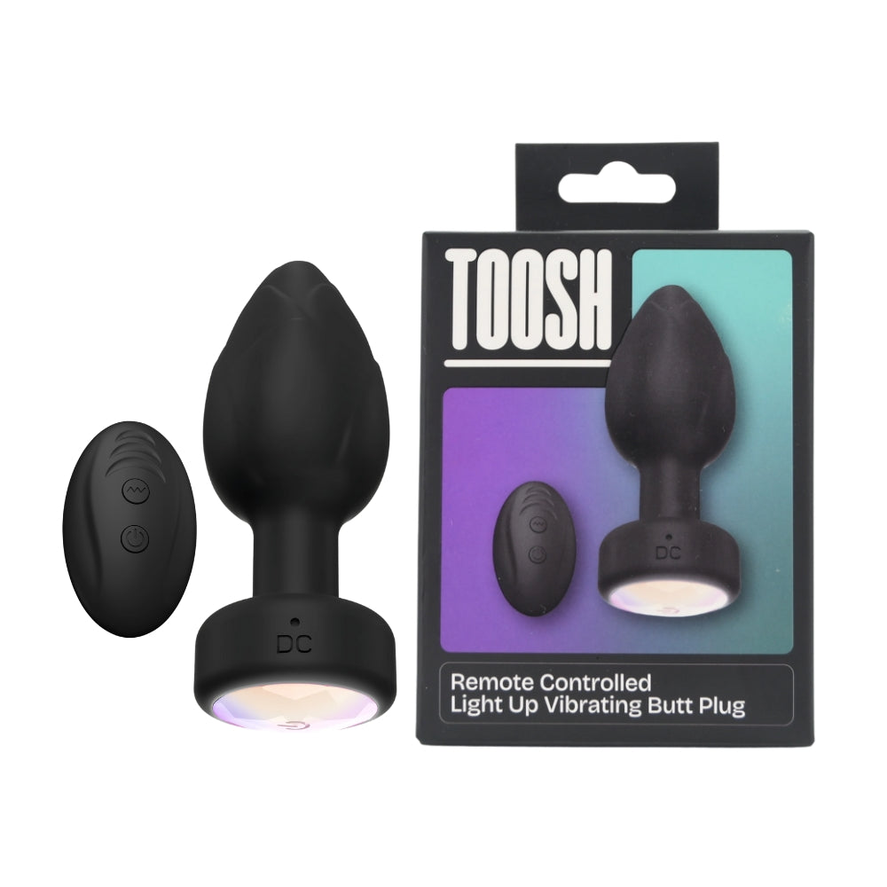 Toosh Remote Controlled Light Up Vibrating Butt Plug – Remote-Controlled Vibrating Butt Plug > Anal Range > Vibrating Butt Plugs