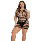 Lace by LJ Plus Size Lace-Up Mini Dress – Lace Mini Dress > Clothes > Plus Size Lingerie