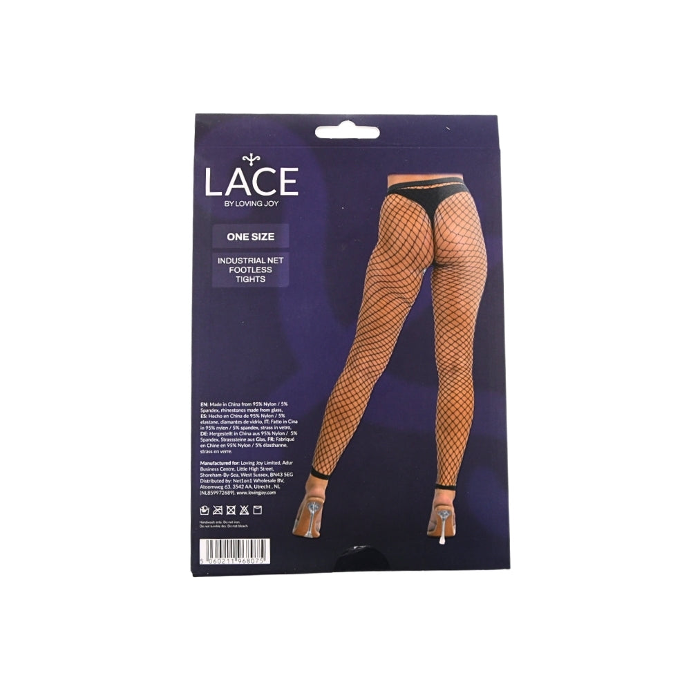 Lace by LJ One Size Industrial Net Footless Tights – One Size Hosiery > Clothes > Hosiery > Pantyhose & Tights