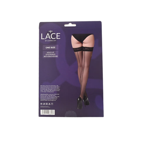 Lace By LJ Sheer Hold Up Stockings With Backseam – Sheer Stockings > Clothes > Hosiery