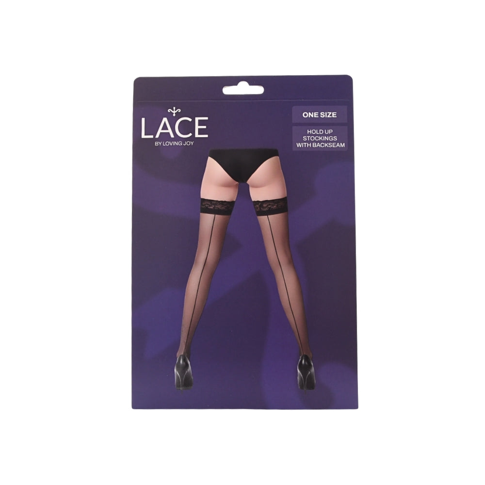 Lace By LJ Sheer Hold Up Stockings With Backseam – Sheer Stockings > Clothes > Hosiery