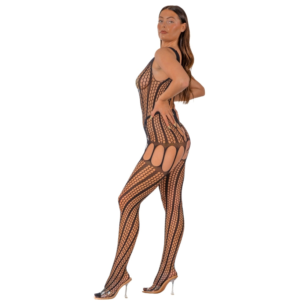 Lace by LJ Crochet Bodystocking with Lace Up Back – Bodystocking > Clothes > Bodies and Playsuits