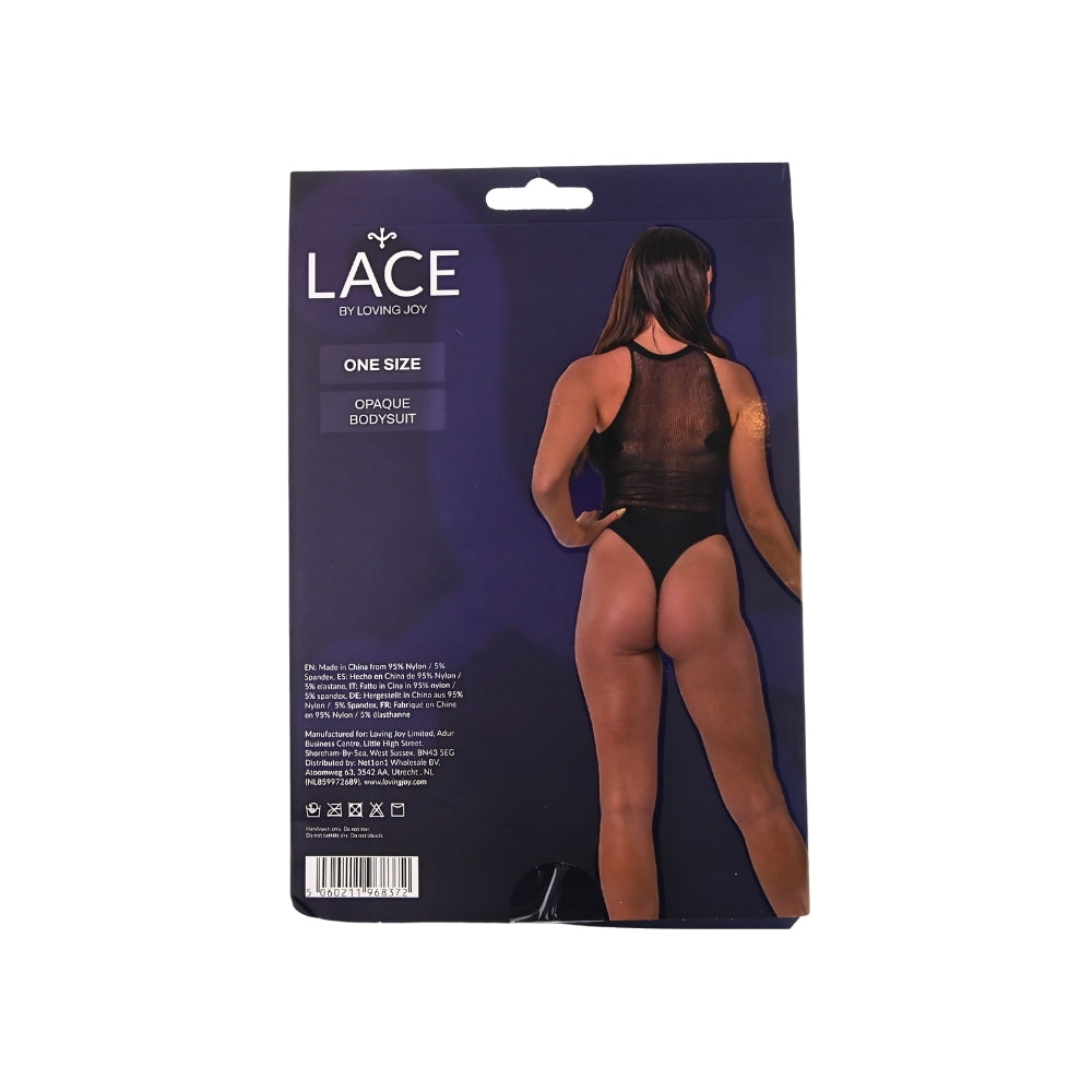 Lace By LJ Opaque Racer-Style Bodysuit – Stretchy One Size Lingerie > Clothes > Bodies and Playsuits