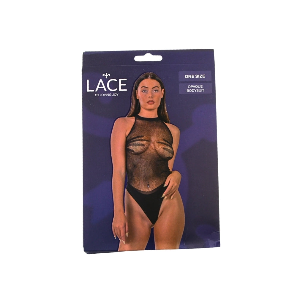 Lace By LJ Opaque Racer-Style Bodysuit – Stretchy One Size Lingerie > Clothes > Bodies and Playsuits