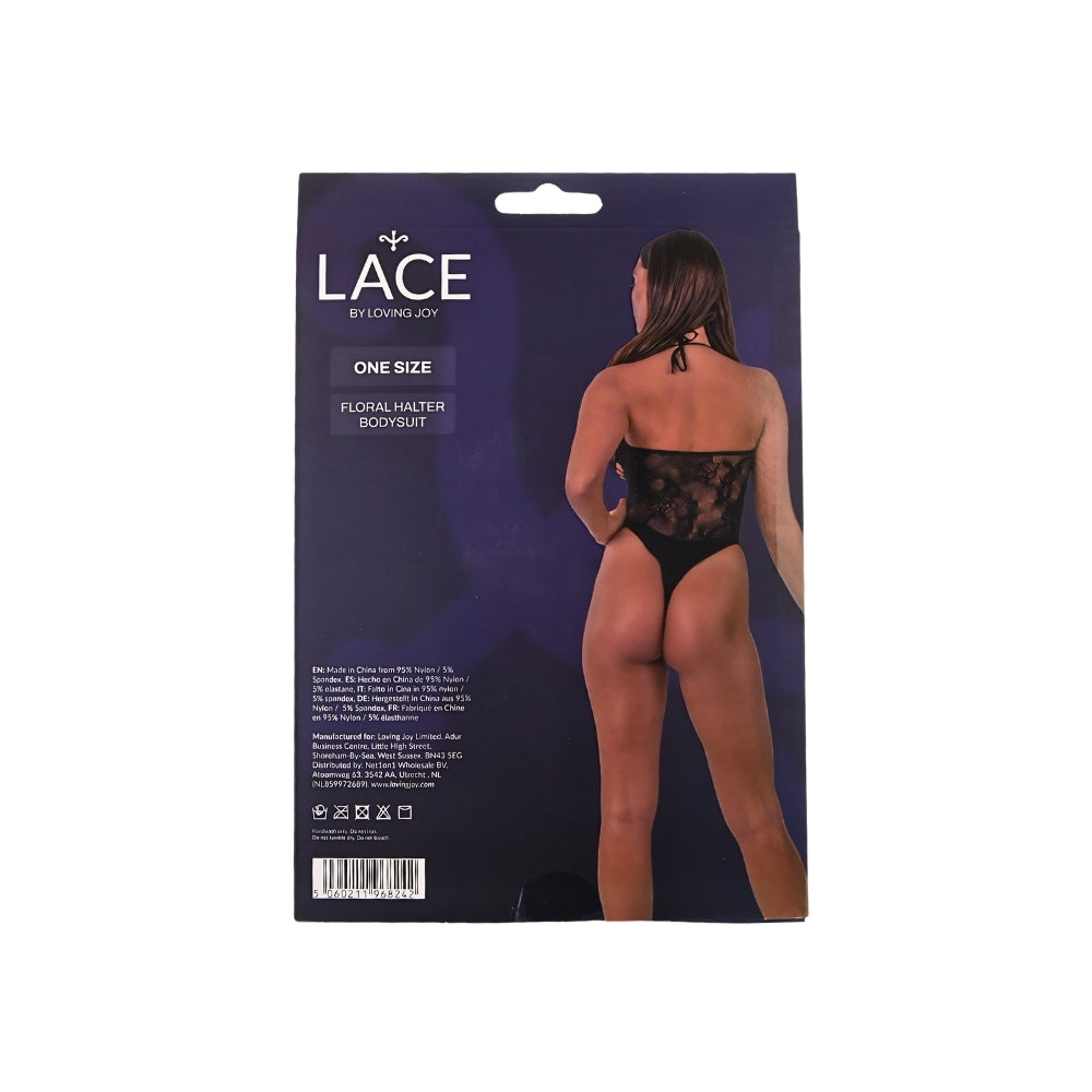 LJ Floral Halter Bodysuit – Lace Lingerie > Clothes > Bodies and Playsuits