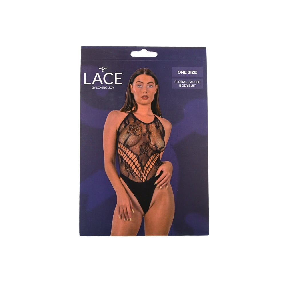 LJ Floral Halter Bodysuit – Lace Lingerie > Clothes > Bodies and Playsuits
