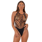 LJ Floral Halter Bodysuit – Lace Lingerie Default Title > Clothes > Bodies and Playsuits