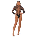 Lace by LJ High Neck Bodysuit – Elegant Floral Lace Lingerie > Clothes > Bodies and Playsuits