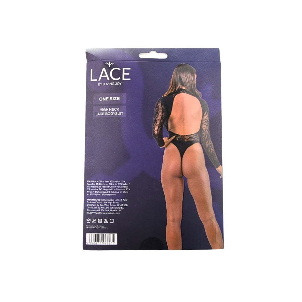 Lace by LJ High Neck Bodysuit – Elegant Floral Lace Lingerie > Clothes > Bodies and Playsuits