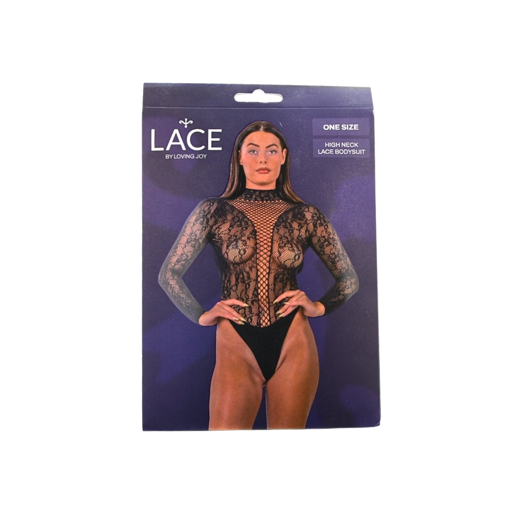 Lace by LJ High Neck Bodysuit – Elegant Floral Lace Lingerie > Clothes > Bodies and Playsuits