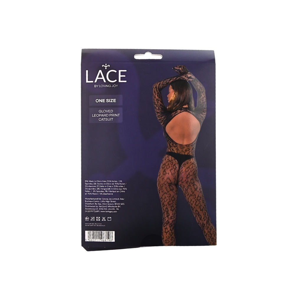 Lace by LJ Gloved Leopard Print Catsuit – Full-Length Catsuit > Clothes > Costumes > Womens